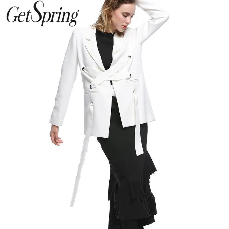 GetSpring, уникальный женский белый блейзер, куртки, верхняя одежда, деловые куртки, Официальный Блейзер, изящный офисный Блейзер, костюм для жен...
GetSpring, уникальный женский белый блейзер, куртки, верхняя одежда, деловые куртки, Официальный Блейзер, изящный офисный Блейзер, костюм для жен...