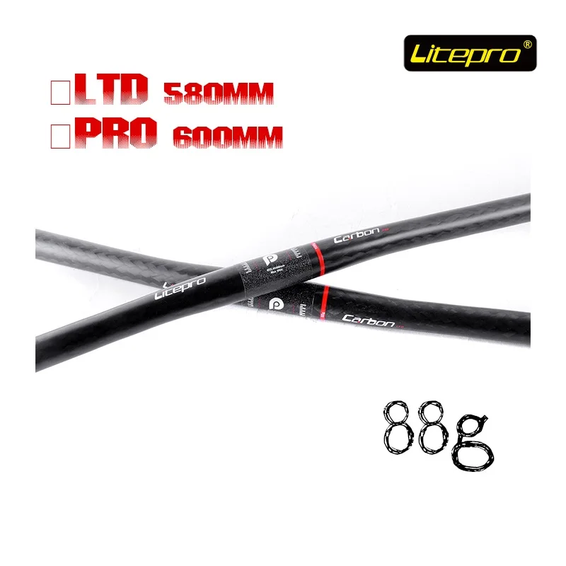 Litepro Carbon Fiber Handlebar Ltd 25.4mm/580mm Pro 25.4mm/600mm Folding Bike Horizontal Bicycle Handle
Litepro Carbon Fiber Handlebar Ltd 25.4mm/580mm Pro 25.4mm/600mm Folding Bike Horizontal Bicycle Handle