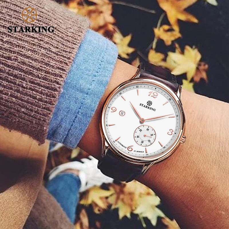 STARKING Vintage Watch Men Automatic Self-wind Wristwatch Sapphire Glass Stainless Steel Watches Auto Date Waterproof 5ATM 2019
STARKING Vintage Watch Men Automatic Self-wind Wristwatch Sapphire Glass Stainless Steel Watches Auto Date Waterproof 5ATM 2019
