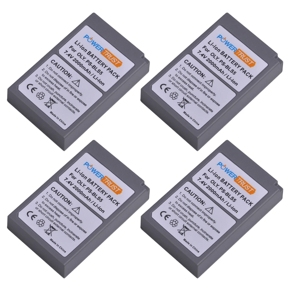 4x 2000mAh PS-BLS5 BLS-5 BLS5 BLS50 Replacement Li-ion Battery for Olympus PEN E-PL2,E-PL5,E-PL6,E-PL7,E-PM2,E-M10,E-M10 II
4x 2000mAh PS-BLS5 BLS-5 BLS5 BLS50 Replacement Li-ion Battery for Olympus PEN E-PL2,E-PL5,E-PL6,E-PL7,E-PM2,E-M10,E-M10 II
