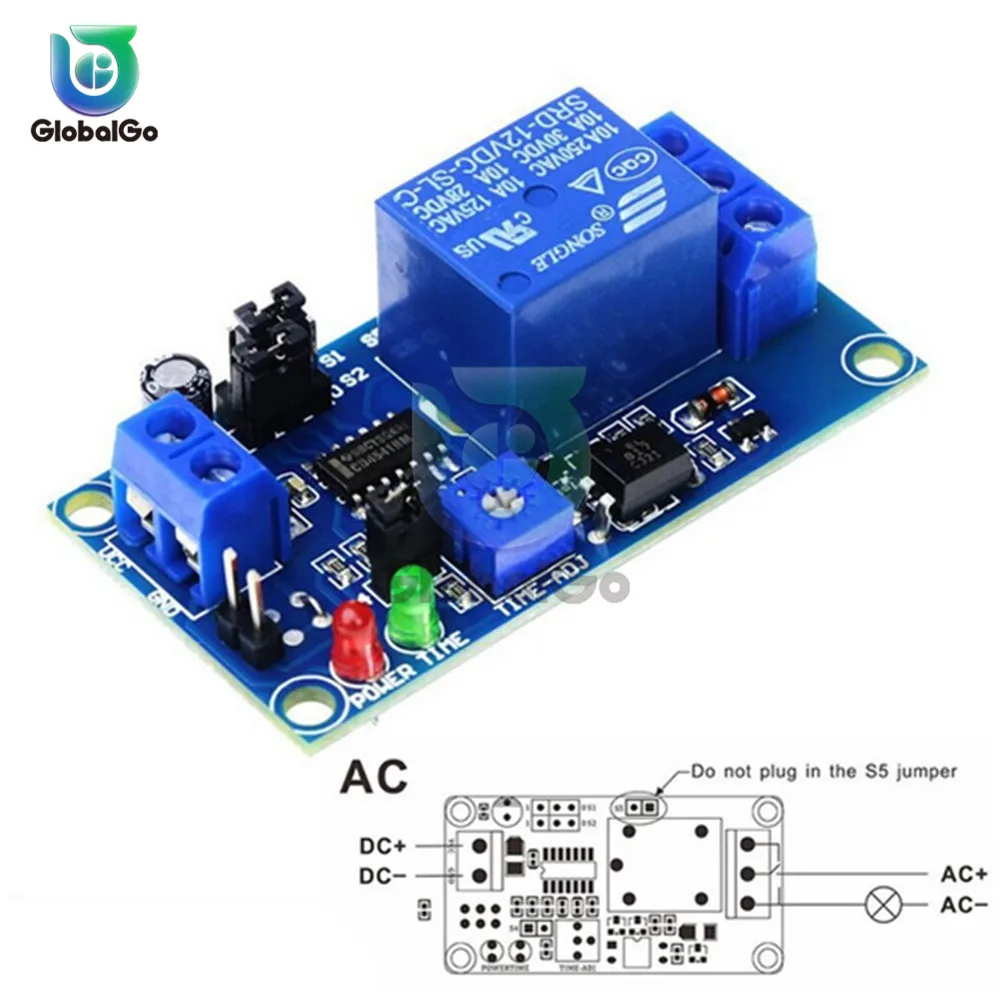 10pcs/Lot Normally Open Delay Relay Switch Module with Timer DC 12V Relay Module for arduino DIY Kit
10pcs/Lot Normally Open Delay Relay Switch Module with Timer DC 12V Relay Module for arduino DIY Kit