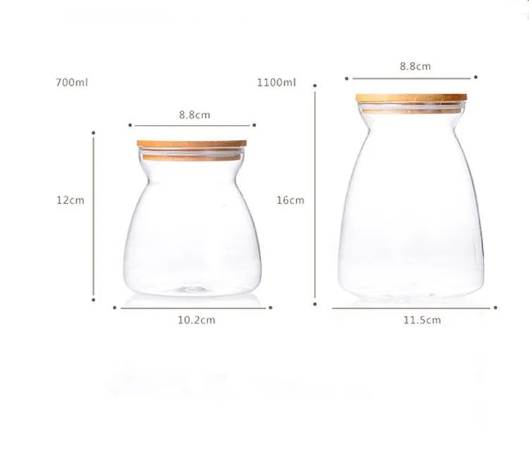 1PC 700ml 1100ml Borosilicate Glass Storage Box Tea Food Canister Kitchen Containers Jars Box Coffee Storage Tank JM 003
1PC 700ml 1100ml Borosilicate Glass Storage Box Tea Food Canister Kitchen Containers Jars Box Coffee Storage Tank JM 003