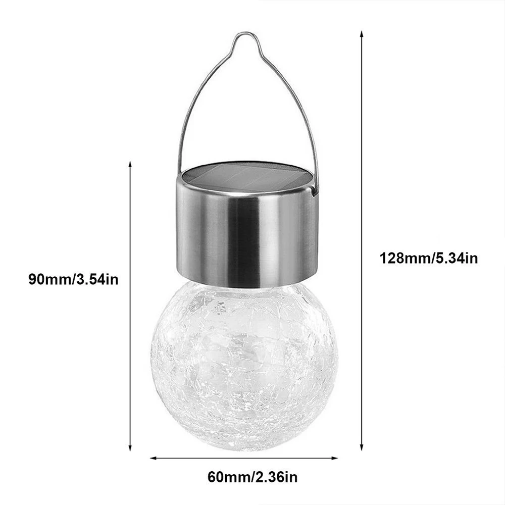 7 Color LED Solar Garden Hanging Light Crackle Glass Lantern Ball Patio Romantic Wedding Party Decor Christmas Hanging Ornament
7 Color LED Solar Garden Hanging Light Crackle Glass Lantern Ball Patio Romantic Wedding Party Decor Christmas Hanging Ornament