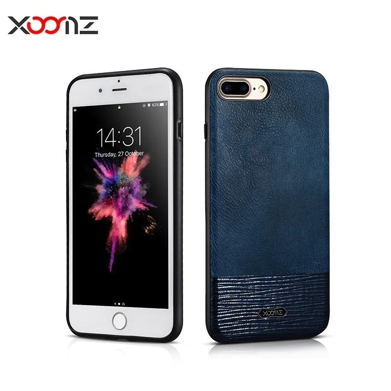 Модный тонкий кожаный чехол накладка XOOMZ с полной защитой для iPhone7Plus/8Plus5.5 "
