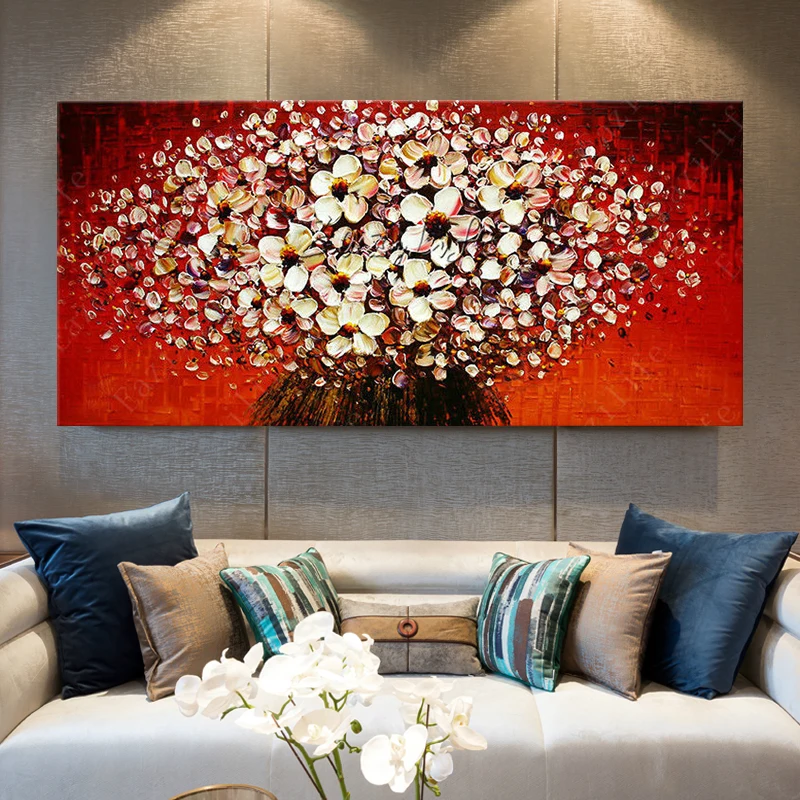 Flowers painting on canvas Wall Pictures For Living Room quadro Cuadro decoration palette knife 3D texture acrylic floral decor
Flowers painting on canvas Wall Pictures For Living Room quadro Cuadro decoration palette knife 3D texture acrylic floral decor