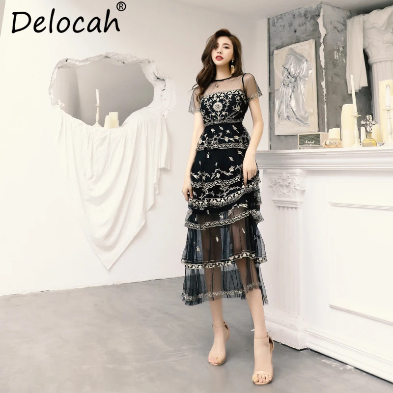 Delocah/2019 женское весенне-летнее платье для подиума, модное винтажное платье с цветочной вышивкой, элегантные вечерние платья с длинным кексо...
Delocah/2019 женское весенне-летнее платье для подиума, модное винтажное платье с цветочной вышивкой, элегантные вечерние платья с длинным кексо...