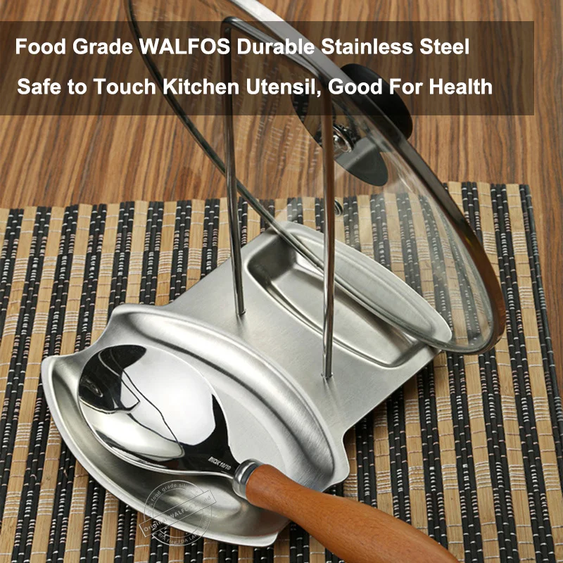 WALFOS Real Stainless Steel Pot Lid Rack Spoon Rest Utensils Lid Holder Spoon Holder Lid Rest Lid Shelf Kitchen Utensils
WALFOS Real Stainless Steel Pot Lid Rack Spoon Rest Utensils Lid Holder Spoon Holder Lid Rest Lid Shelf Kitchen Utensils
