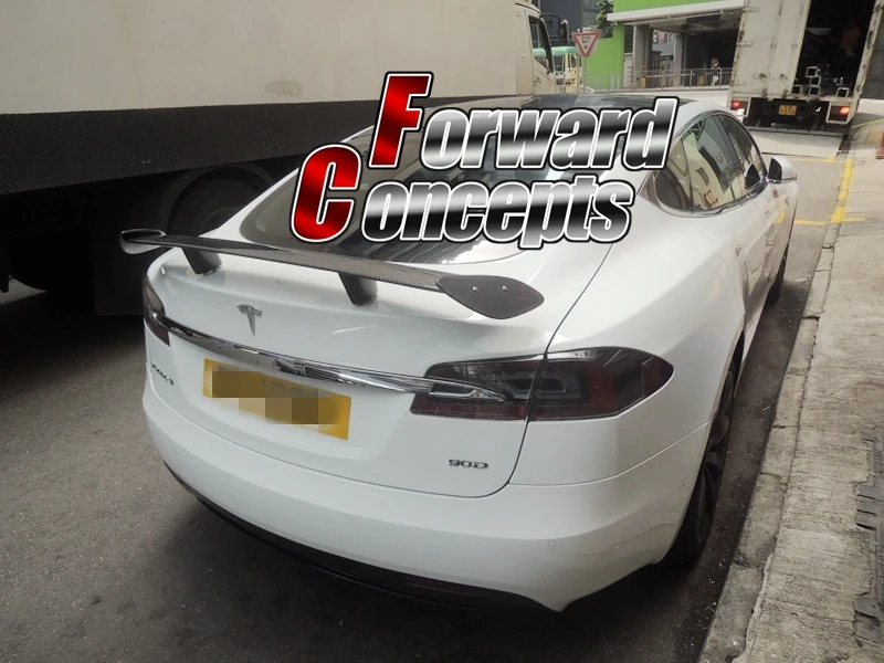 Глянцевый спойлер для крышки багажника 51 "GT TESLA MODEL S|trunk lid spoiler|trunk spoilercarbon fiber spoiler