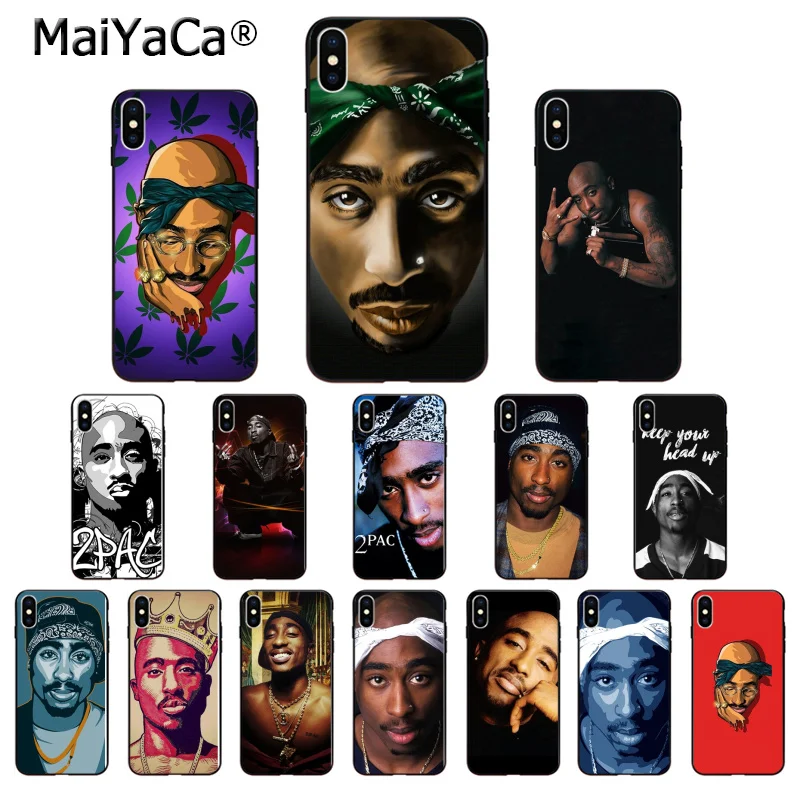MaiYaCa 2Pac Tupac Shakur Силиконовый ТПУ мягкий черный чехол для телефона iPhone X XS MAX 6 6s 7 7plus 8