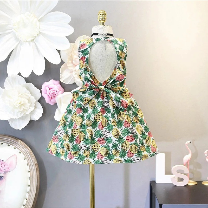 Summer New Children's Dress Girls Cute Fashion Pineapple Halter Bow Vest Dress Child Baby Princess Dress #1
Summer New Children's Dress Girls Cute Fashion Pineapple Halter Bow Vest Dress Child Baby Princess Dress #1