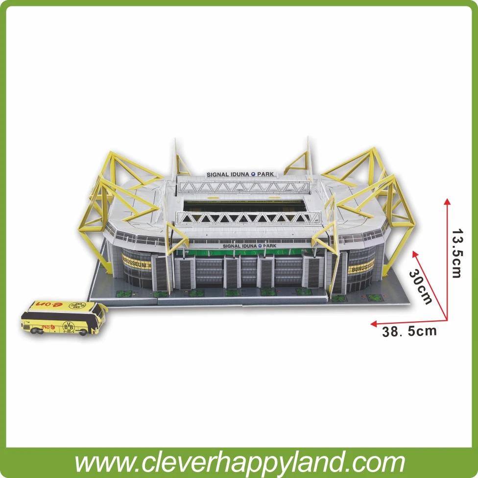 Clever&Happy 3d puzzle model Westfalen stadium Provinz Westfalen BorussiaDortmund souvenir paper material
Clever&Happy 3d puzzle model Westfalen stadium Provinz Westfalen BorussiaDortmund souvenir paper material