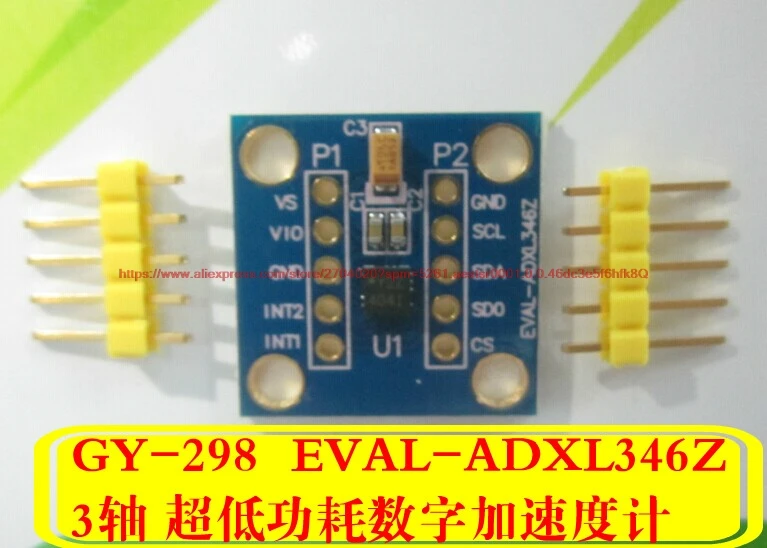 ADXL346Z GY-298 three axis ultra low power digital accelerometer sensor module SPI/I2C
ADXL346Z GY-298 three axis ultra low power digital accelerometer sensor module SPI/I2C