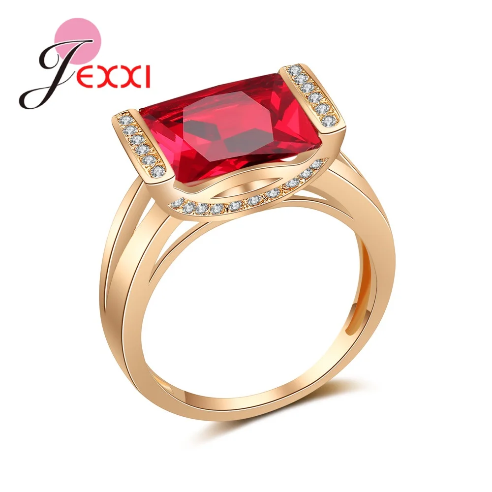 Wedding Ring For Women Classic Big Clear Red Cubic Zirconia Rose Gold Color Fashion Jewelry Femme Rings Austrian Crystal
Wedding Ring For Women Classic Big Clear Red Cubic Zirconia Rose Gold Color Fashion Jewelry Femme Rings Austrian Crystal