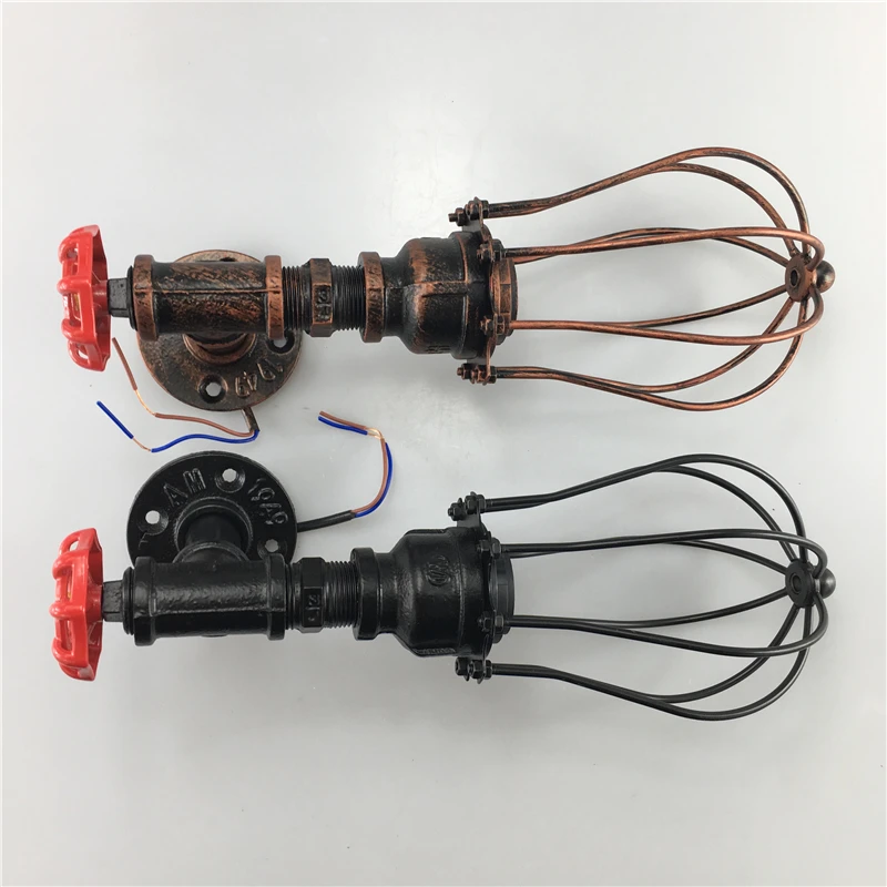 Creative Water pipe Cage Wall Lamps Retro Industrial Wind Loft E27 Wall Light For Restaurant Bedside Fixtures Home decoration
Creative Water pipe Cage Wall Lamps Retro Industrial Wind Loft E27 Wall Light For Restaurant Bedside Fixtures Home decoration
