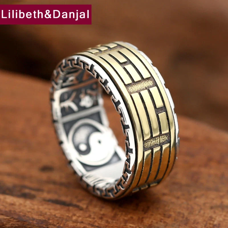 Fine Ring 100% Real 925 sterling silver Punk Wide 10mm Tai Chi gossip engagement ring men women jewelry wholesale R8
Fine Ring 100% Real 925 sterling silver Punk Wide 10mm Tai Chi gossip engagement ring men women jewelry wholesale R8