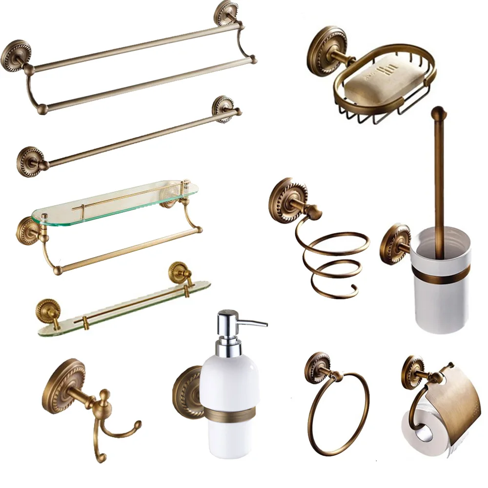 Luxury bathroom hardware set Solid Brass Antique hairdryer bathroom accessories products J308
Luxury bathroom hardware set Solid Brass Antique hairdryer bathroom accessories products J308
