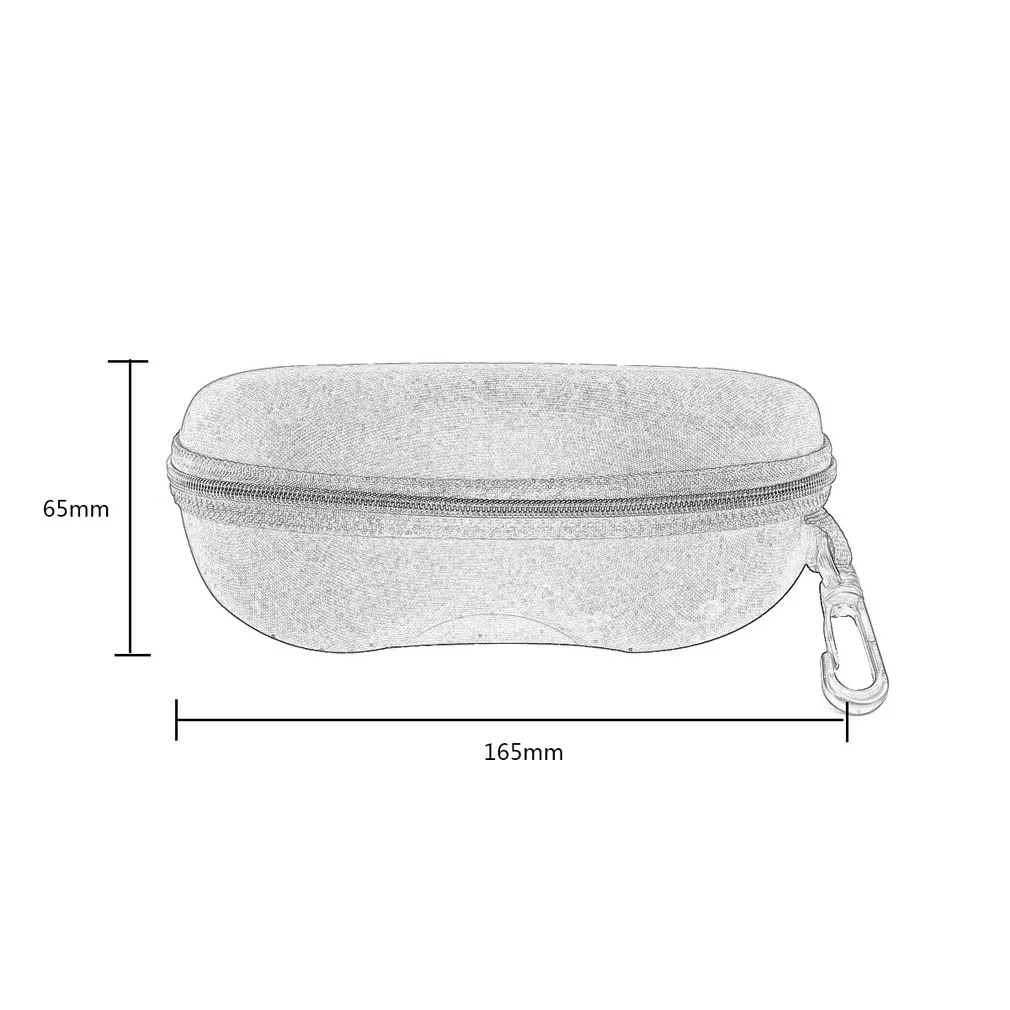 Портативный футляр для очков на молнии Жесткий Чехол чтения складная коробка