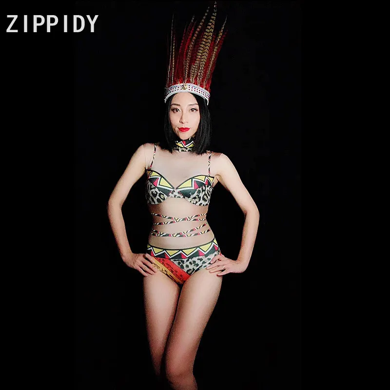 Fashion Costume Leopard Pattern Spandex Bodysuit Women Singer Dancer DS DJ Outfit Bar Show Bodysuit Women's Birthday Outfit
Fashion Costume Leopard Pattern Spandex Bodysuit Women Singer Dancer DS DJ Outfit Bar Show Bodysuit Women's Birthday Outfit
