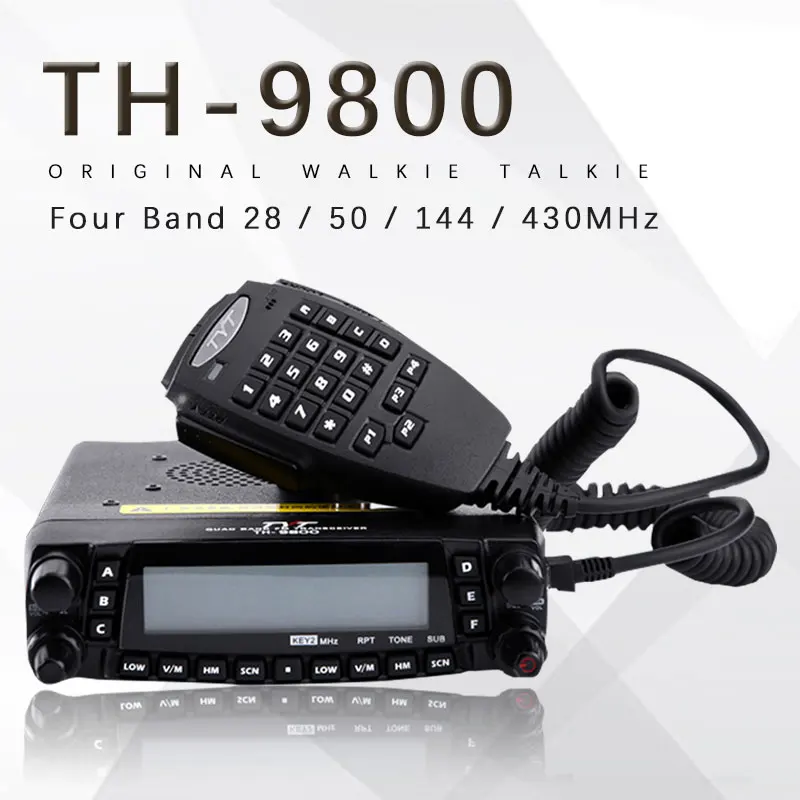 General TYT TH-9800 Pro 50W 809CH Quad Band Dual Display Repeater Scrambler VHF UHF Transceiver Car Truck Ham Radio
General TYT TH-9800 Pro 50W 809CH Quad Band Dual Display Repeater Scrambler VHF UHF Transceiver Car Truck Ham Radio