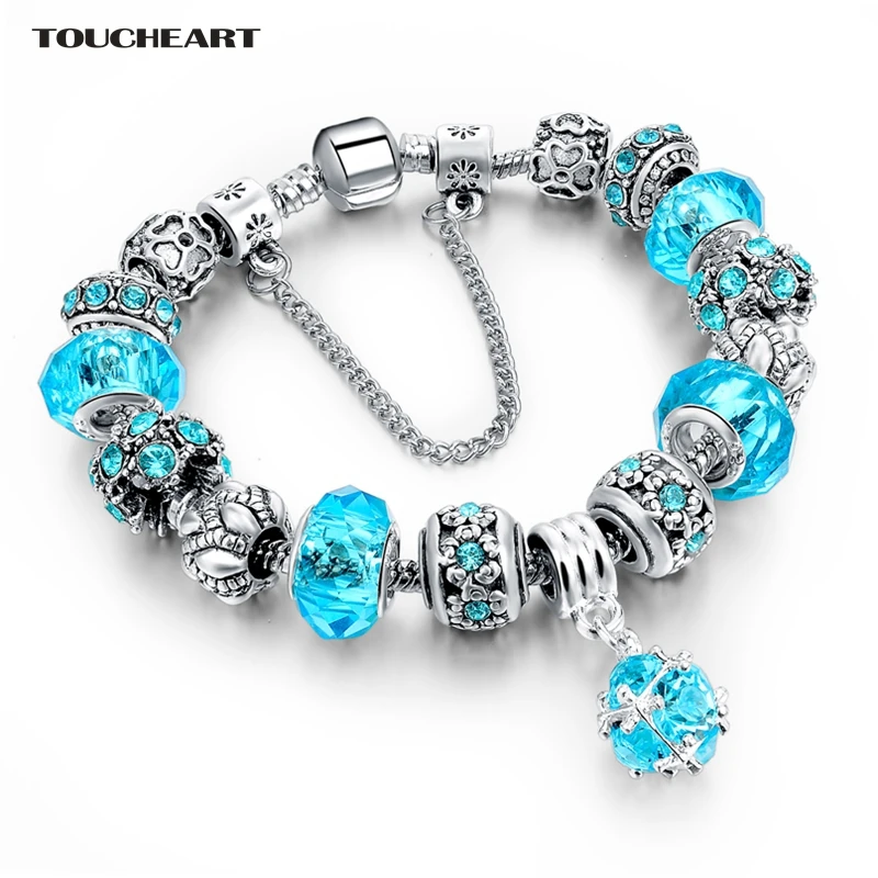 TOUCHEART Blue Crystal Beads Charm Bracelets & Bangles Vintage Bracelets For Women silver color DIY Jewelry Bracelet SBR160037
TOUCHEART Blue Crystal Beads Charm Bracelets & Bangles Vintage Bracelets For Women silver color DIY Jewelry Bracelet SBR160037