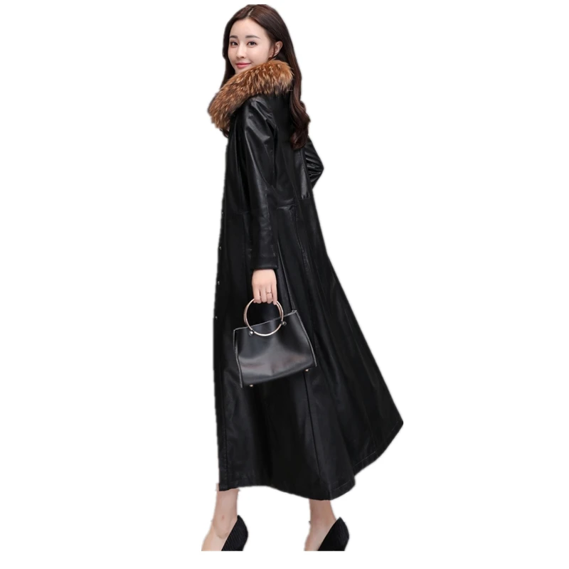 2018 Autumn Winter Long Leather Women's Coat Was Thin Fashion New Plus Cotton Fur Coat Female Hazelnut Fur Windbreaker HJB275
2018 Autumn Winter Long Leather Women's Coat Was Thin Fashion New Plus Cotton Fur Coat Female Hazelnut Fur Windbreaker HJB275