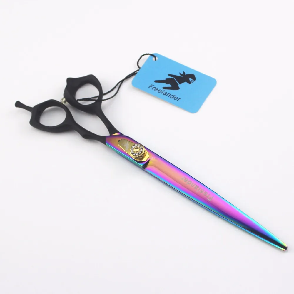 Freelander 8.0 inch high quality black handle color cutter pet hairdressing scissors cat and dog grooming hair special flat shea
Freelander 8.0 inch high quality black handle color cutter pet hairdressing scissors cat and dog grooming hair special flat shea