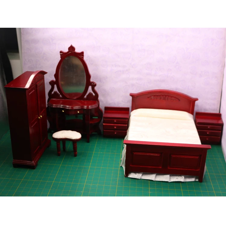 G07-X061children baby gift Toy 1:12 Dollhouse mini Furniture Miniature rement Doll accessories bedroom with dresser kit 6pcs/set
G07-X061children baby gift Toy 1:12 Dollhouse mini Furniture Miniature rement Doll accessories bedroom with dresser kit 6pcs/set