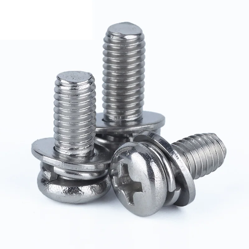 2-10Pcs 304 Stainless Steel Round Head Three Combination Screws M5 M6 M8 M10 Phillips Pan Head Combination Screw
2-10Pcs 304 Stainless Steel Round Head Three Combination Screws M5 M6 M8 M10 Phillips Pan Head Combination Screw