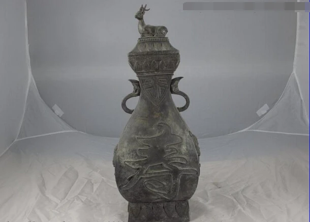 song voge gem S1284 China Royal Palace Old Pure Copper Bronze Bat Blessing Longevity Deer Pot Vase
song voge gem S1284 China Royal Palace Old Pure Copper Bronze Bat Blessing Longevity Deer Pot Vase