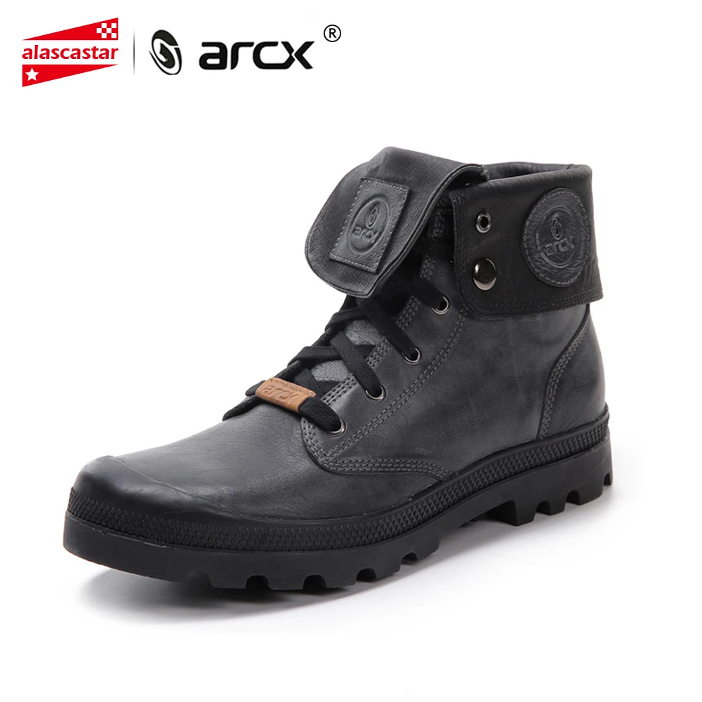 Мужские кожаные мотоциклетные ботинки ARCX ретро байкерские для отдыха и верховой