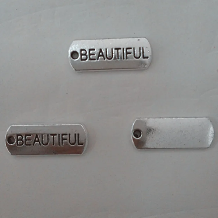 20pcs Charms beautiful lettering plate Pendants 21x8mm 1.84g Antique silver Handmade Jewelry Making DIY Europe alloy accessories
20pcs Charms beautiful lettering plate Pendants 21x8mm 1.84g Antique silver Handmade Jewelry Making DIY Europe alloy accessories
