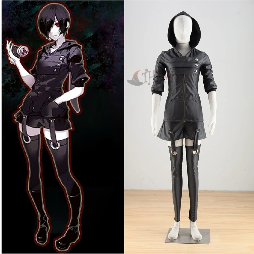 Костюм для косплея по аниме athemistoyo Ghoul Kirishima Touka изготовленный на заказ черный