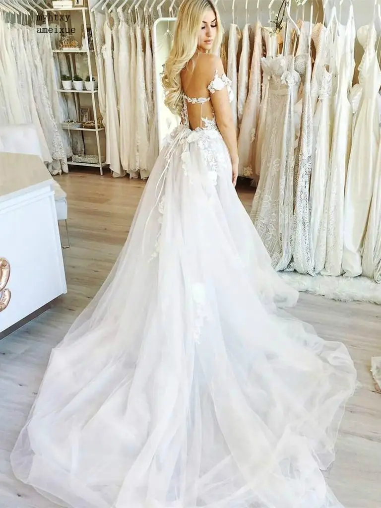 Cheap Beach Wedding Dress 2020 Applique Boho Wedding Dresses Chubby Women Sexy Backless Tulle Round Neck Bridal Gown Plus Size
Cheap Beach Wedding Dress 2020 Applique Boho Wedding Dresses Chubby Women Sexy Backless Tulle Round Neck Bridal Gown Plus Size