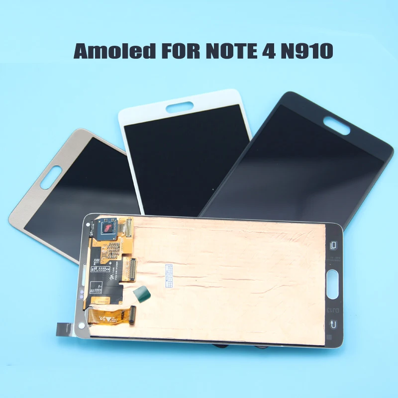 Фото N910 ЖК дисплей для Samsung Galaxy Note4 N910A N910F N910H кодирующий преобразователь сенсорного
