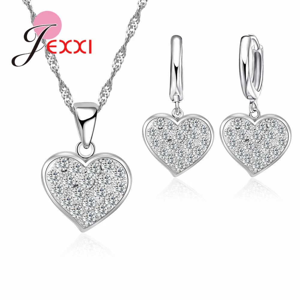 Luxury Full Cubic Zirconia Necklace Earrings Jewelry Sets Love Heart Shape 925 Sterling Silver Necklace Earrings
Luxury Full Cubic Zirconia Necklace Earrings Jewelry Sets Love Heart Shape 925 Sterling Silver Necklace Earrings