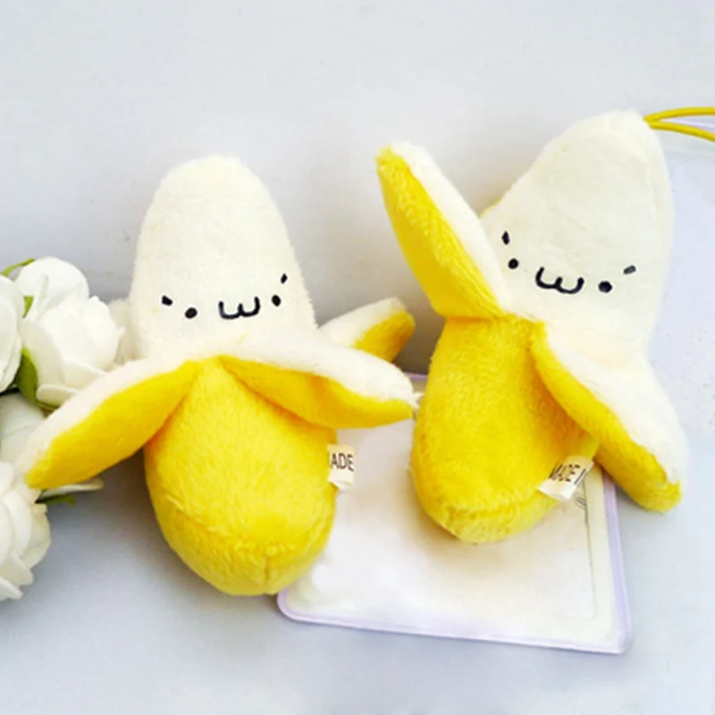 2019 Super Cute 6CM Little Yellow Banana Plush Stuffed TOY small String Keychain plush doll | Игрушки и хобби