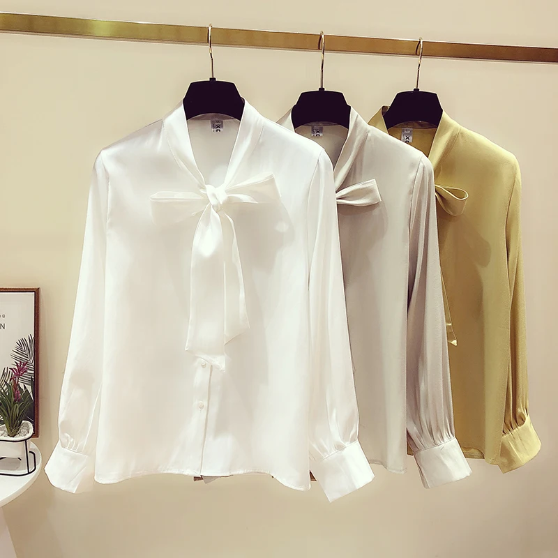 Women office Lady chiffon blouse 2019 spring fashion long sleeve shirt Bow tie solid color women top and chiffon blouse 2765 50
Women office Lady chiffon blouse 2019 spring fashion long sleeve shirt Bow tie solid color women top and chiffon blouse 2765 50