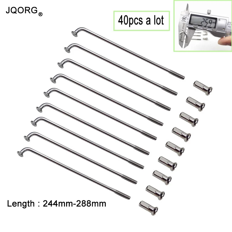 JQORG 12K Spokes 304 Stainless Steel Equal Diameter 2.6mm Sliver Color BLDC Hub Motor E-bike Spokes Length 244-288mm 40pcs/lot
JQORG 12K Spokes 304 Stainless Steel Equal Diameter 2.6mm Sliver Color BLDC Hub Motor E-bike Spokes Length 244-288mm 40pcs/lot