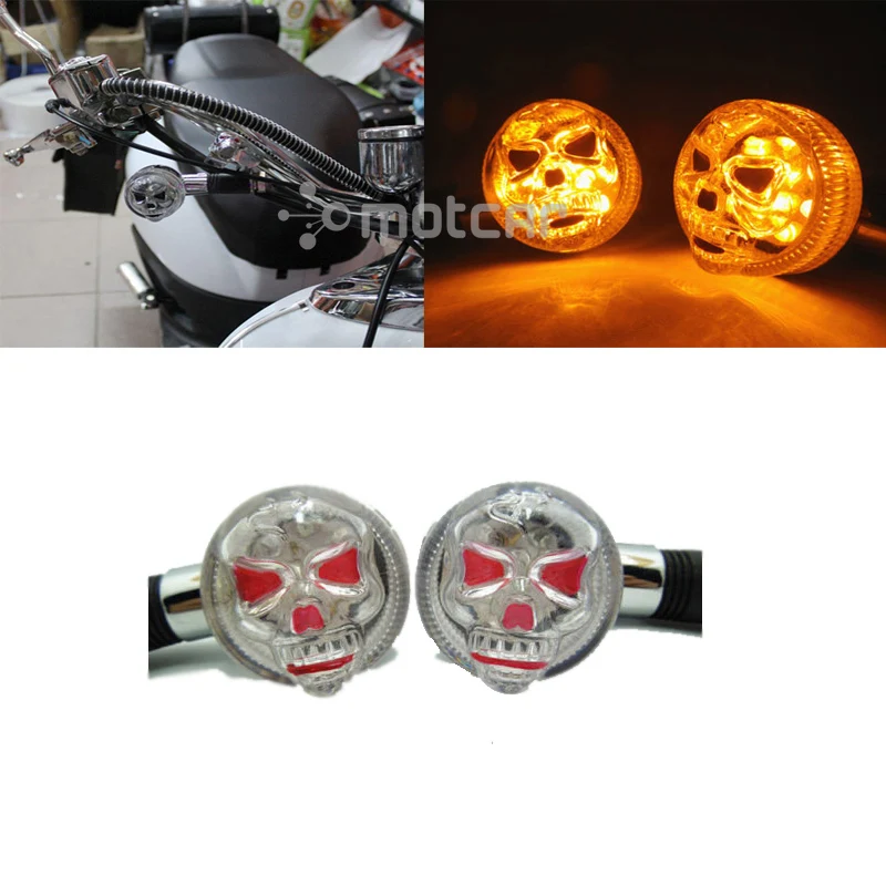 4pcs Silver Universal Motorcycle Skull Skeleton Amber Turn Signal Light Indicators Lamp Fit For Motorcycle Harley Street Bike
4pcs Silver Universal Motorcycle Skull Skeleton Amber Turn Signal Light Indicators Lamp Fit For Motorcycle Harley Street Bike