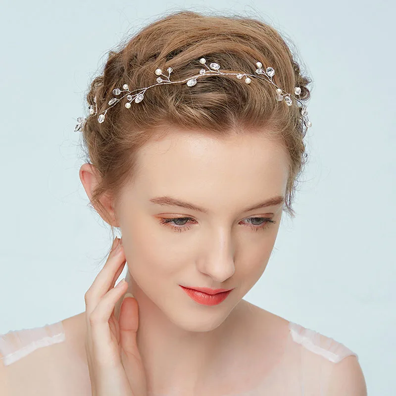 SLBRIDAL Handmade Ribbon Rhinestones Crystals Pearls Bridal Wedding Headpieces Hair Vine Hair accessories Headband Women Girls
SLBRIDAL Handmade Ribbon Rhinestones Crystals Pearls Bridal Wedding Headpieces Hair Vine Hair accessories Headband Women Girls