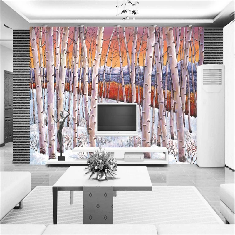 Обои beibehang наклейки ручная роспись деревьев фотообои|papel de parede|de paredewallpaper wall murals |