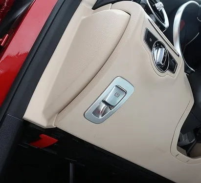 Матовая хромированная Автомобильная крышка ручного тормоза Накладка для Mercedes Benz