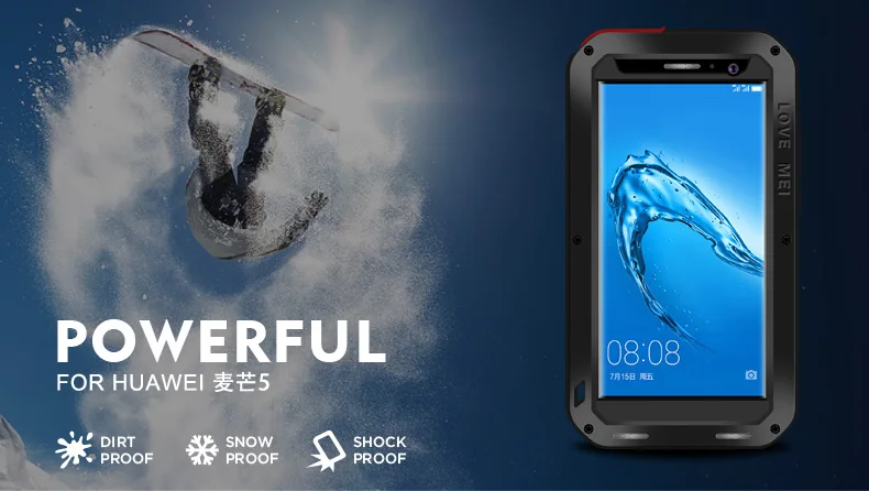 Original Love Mei Powerful Case For Huawei G9 plus Maimang 5 Waterproof Shockproof Aluminum Case Cover with free Tempered Glass
Original Love Mei Powerful Case For Huawei G9 plus Maimang 5 Waterproof Shockproof Aluminum Case Cover with free Tempered Glass