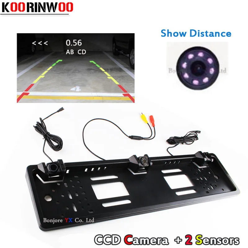 Koorinwoo Parking Parktronic EU European Car License Plate Frame camera HD Car Rear View Camera Two Car parking Sensor Radars
Koorinwoo Parking Parktronic EU European Car License Plate Frame camera HD Car Rear View Camera Two Car parking Sensor Radars