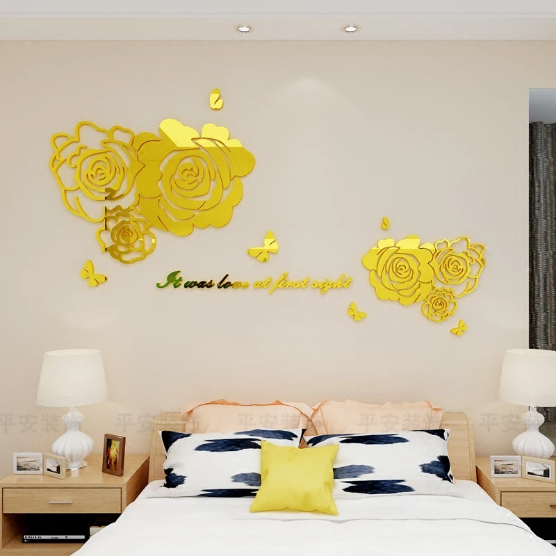 Rose 3D stereoscopic wall mirror sticker bedroom living room TV background wall decoration wedding home decor
Rose 3D stereoscopic wall mirror sticker bedroom living room TV background wall decoration wedding home decor