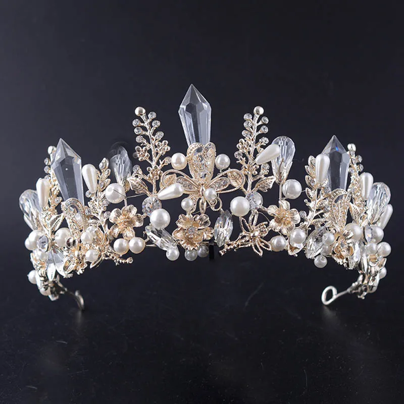 Baroque Jewelry Pageant Pearl Crystal Crown Bridal Headband Women Wedding Headpiece Gold Tiara Chinese Hair Accessories Diadema
Baroque Jewelry Pageant Pearl Crystal Crown Bridal Headband Women Wedding Headpiece Gold Tiara Chinese Hair Accessories Diadema