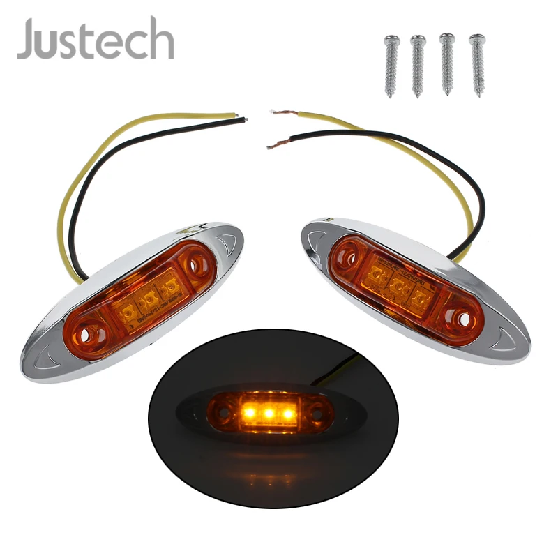 Justech Amber 4 pcs 12/24v 3LED Front Side Marker Light Lamp Truck/Car/Trailer Indicator new
Justech Amber 4 pcs 12/24v 3LED Front Side Marker Light Lamp Truck/Car/Trailer Indicator new