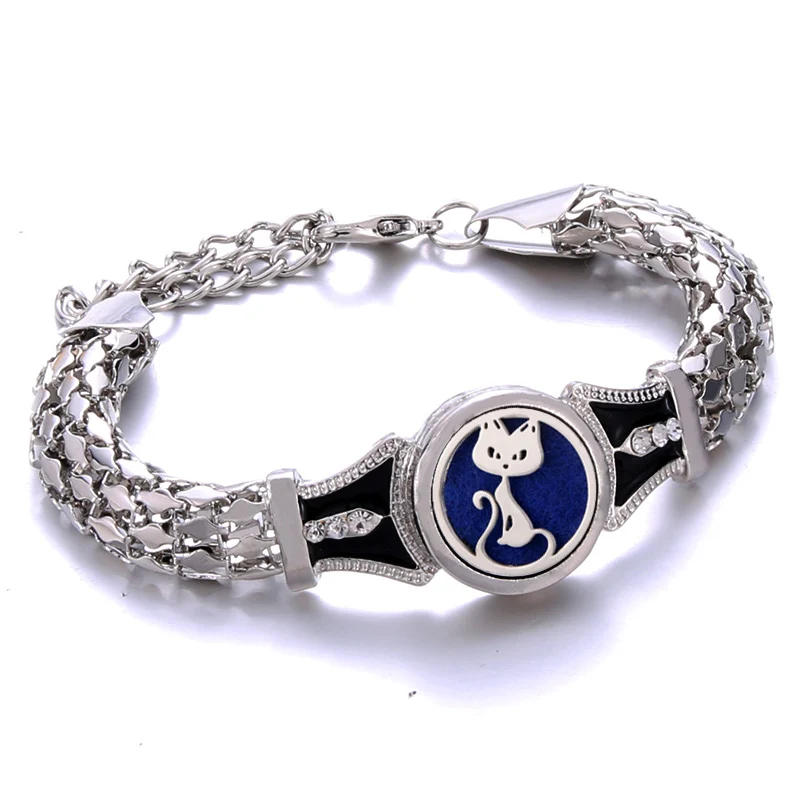 Cat Bracelet stainless steel Essential Oil Diffuser Perfume Aromatherapy oil Aromatherapy jewelry Braceletes For Couples
Cat Bracelet stainless steel Essential Oil Diffuser Perfume Aromatherapy oil Aromatherapy jewelry Braceletes For Couples