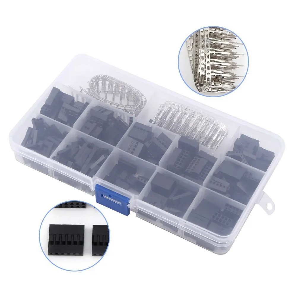 420pcs Male Crimp Pins+Female Pin Connectors Pitch 2.54mm Terminals Set Wire Cable Jumper Pin Header Connector Housing Kit
420pcs Male Crimp Pins+Female Pin Connectors Pitch 2.54mm Terminals Set Wire Cable Jumper Pin Header Connector Housing Kit