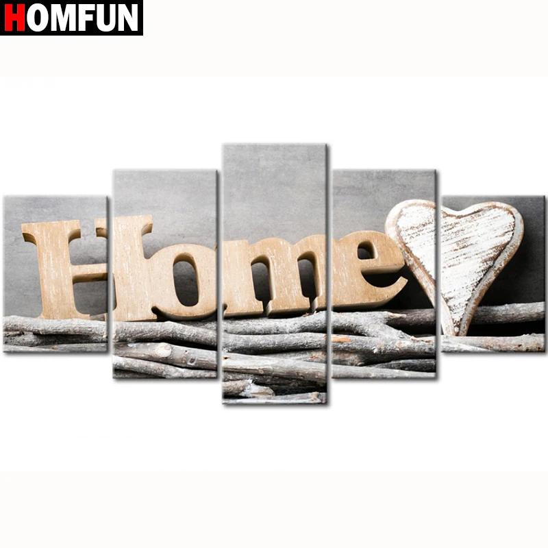 HOMFUN 5pcs Full Square/Round Drill 5D DIY Diamond Painting "Home sweet home" Multi-picture Combination Embroidery 5D Gift
HOMFUN 5pcs Full Square/Round Drill 5D DIY Diamond Painting "Home sweet home" Multi-picture Combination Embroidery 5D Gift